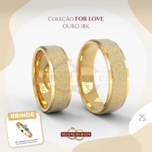 Aliança For love 25